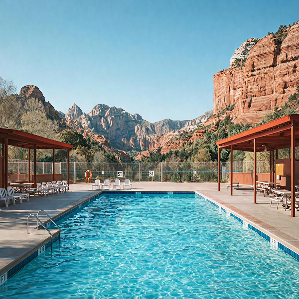 Public pool in Phoenix, Arizona where the incident occurred